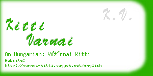 kitti varnai business card